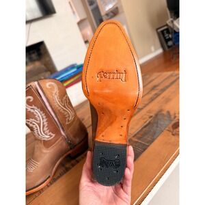 New with tags FERRINI Molly WESTERN‎ brown Boots leather 7.5 round toe cowboy